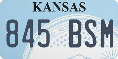 KS license plate 845BSM