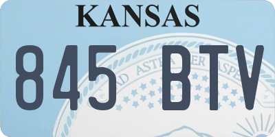 KS license plate 845BTV