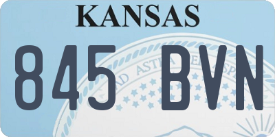 KS license plate 845BVN