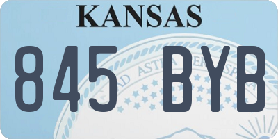 KS license plate 845BYB