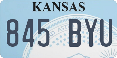 KS license plate 845BYU