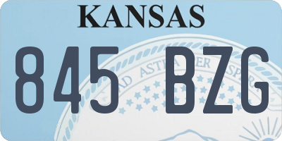 KS license plate 845BZG