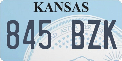 KS license plate 845BZK