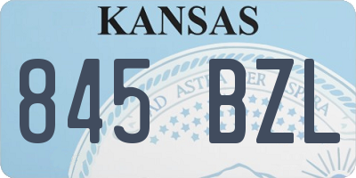 KS license plate 845BZL