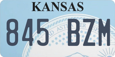 KS license plate 845BZM