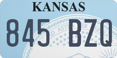 KS license plate 845BZQ