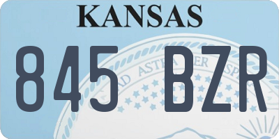 KS license plate 845BZR