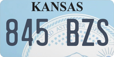 KS license plate 845BZS