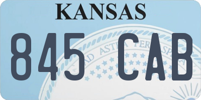 KS license plate 845CAB