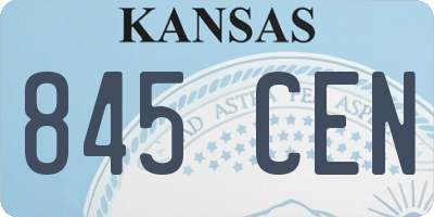 KS license plate 845CEN