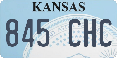 KS license plate 845CHC