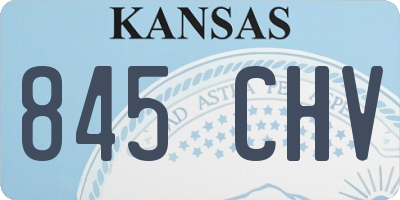 KS license plate 845CHV
