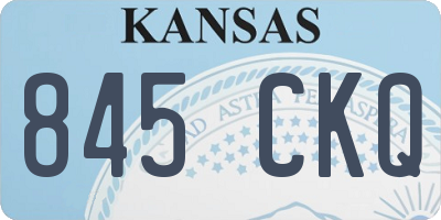 KS license plate 845CKQ
