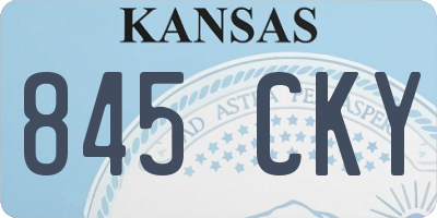 KS license plate 845CKY