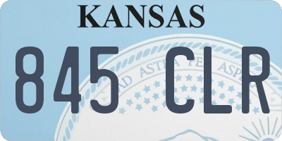 KS license plate 845CLR