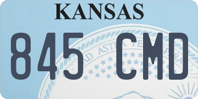 KS license plate 845CMD