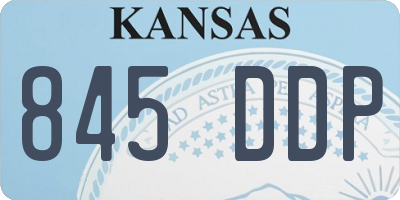 KS license plate 845DDP