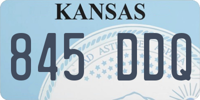 KS license plate 845DDQ