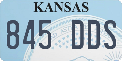 KS license plate 845DDS
