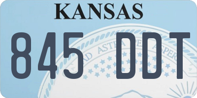 KS license plate 845DDT