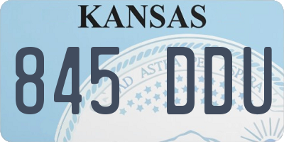 KS license plate 845DDU