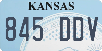 KS license plate 845DDV