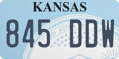 KS license plate 845DDW