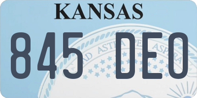KS license plate 845DEO