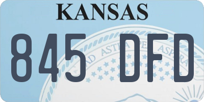 KS license plate 845DFD