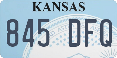 KS license plate 845DFQ