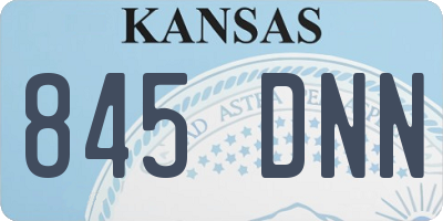 KS license plate 845DNN
