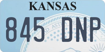 KS license plate 845DNP