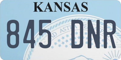 KS license plate 845DNR
