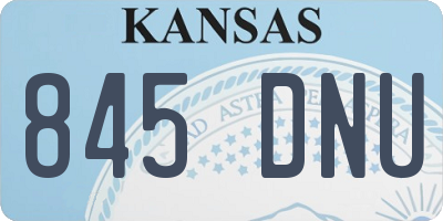 KS license plate 845DNU