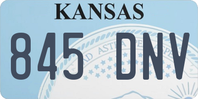KS license plate 845DNV