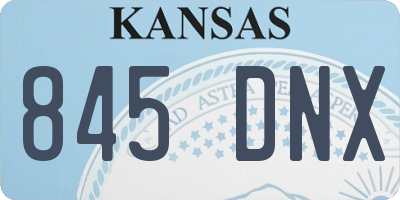 KS license plate 845DNX