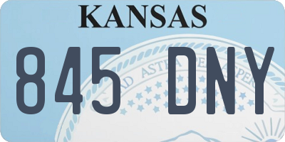 KS license plate 845DNY