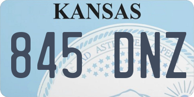 KS license plate 845DNZ