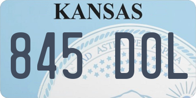 KS license plate 845DOL