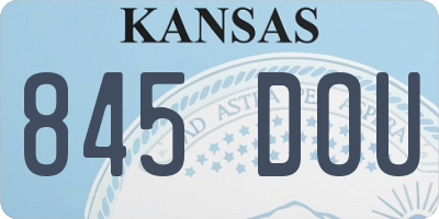 KS license plate 845DOU