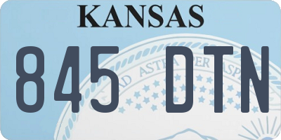 KS license plate 845DTN