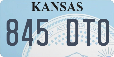KS license plate 845DTO