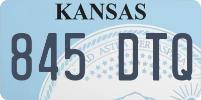 KS license plate 845DTQ