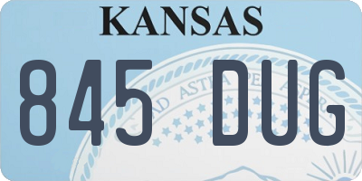 KS license plate 845DUG