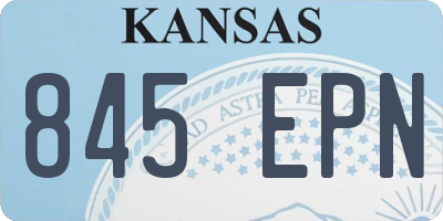 KS license plate 845EPN