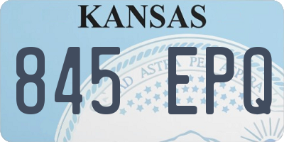 KS license plate 845EPQ