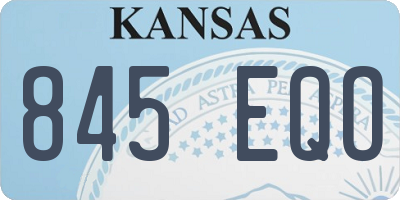 KS license plate 845EQO