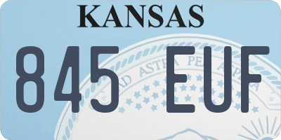KS license plate 845EUF