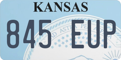 KS license plate 845EUP