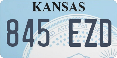 KS license plate 845EZD